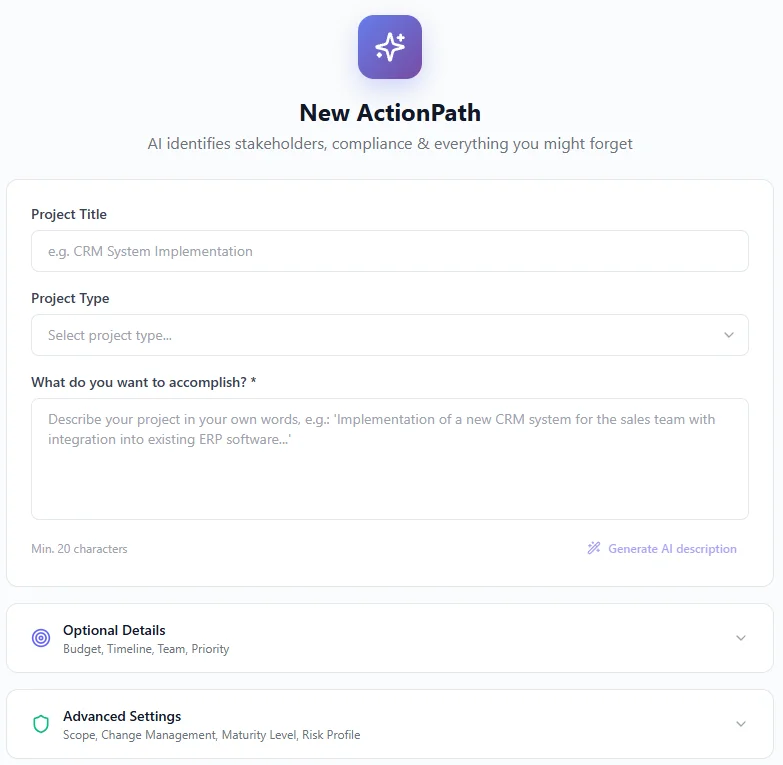 ActionPath erstellen Schritt 1
